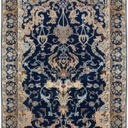 Iranian oriental carpet Kashan - handmade: 1.42 x 2.00 metres in Wool and Silk