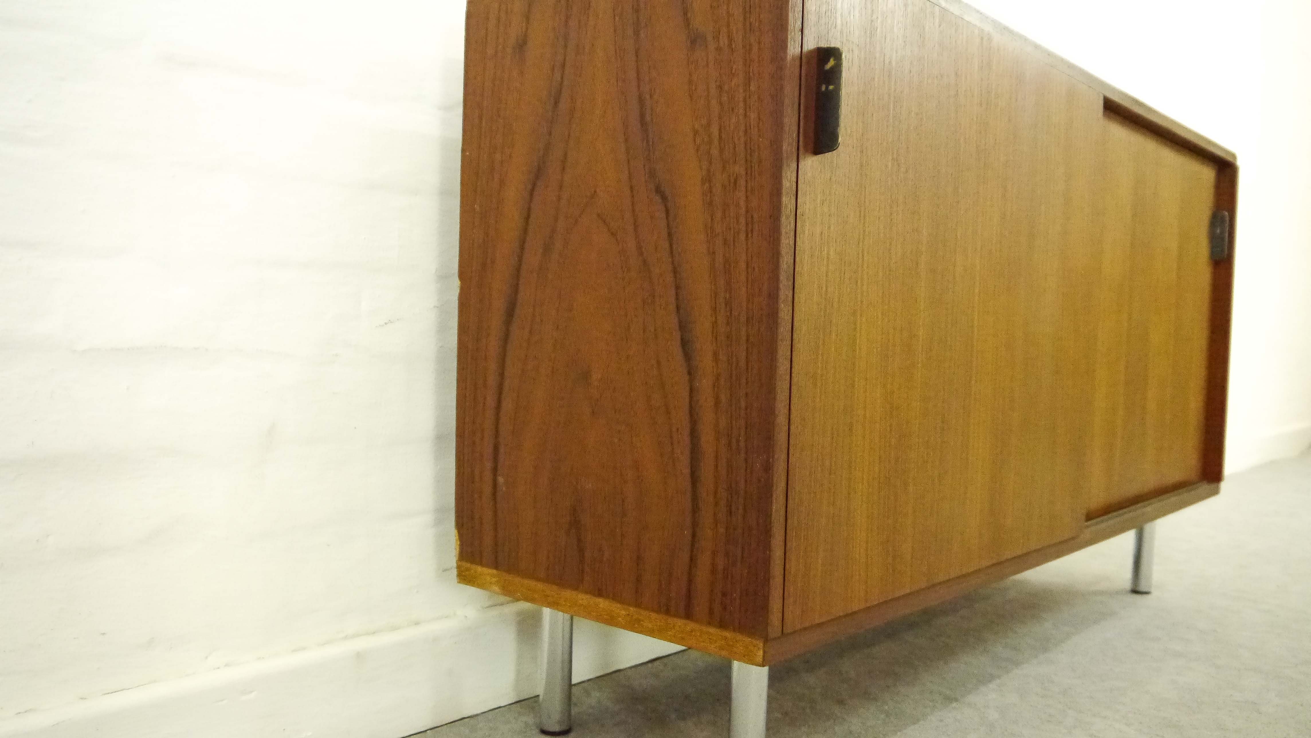 Small Sideboard in Teak by Herbert Hirche for Holzäpfel, Germany
