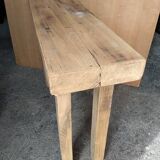Brutalist solid wood console