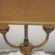 French Mid Century Brass Boulotte 2 Light Table Lamp Brown Shade