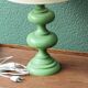 Vintage 70s lamp, turned wooden base