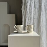 Pair of mugs in English porcelain H10