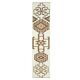 Vintage Turkish Handmade Wool Cotton Beige Runner 81x348