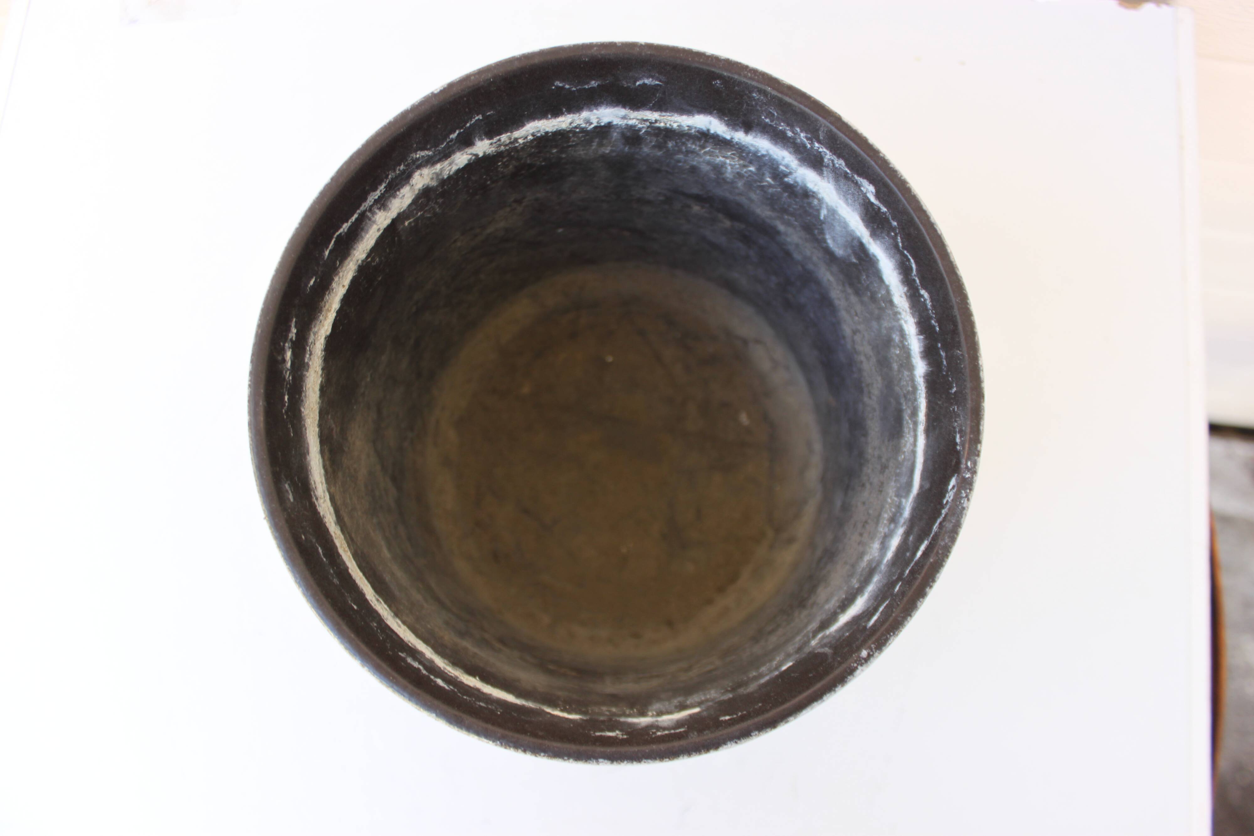 cache-pot 1970 strié rouge