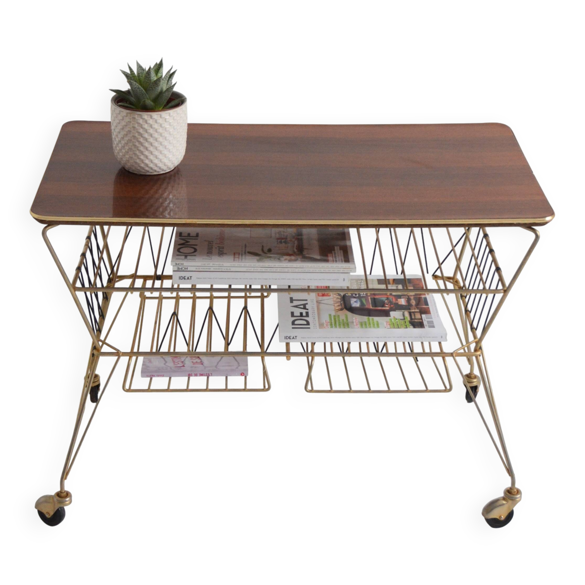 Side table / End table / Magazine rack 1950 vintage
