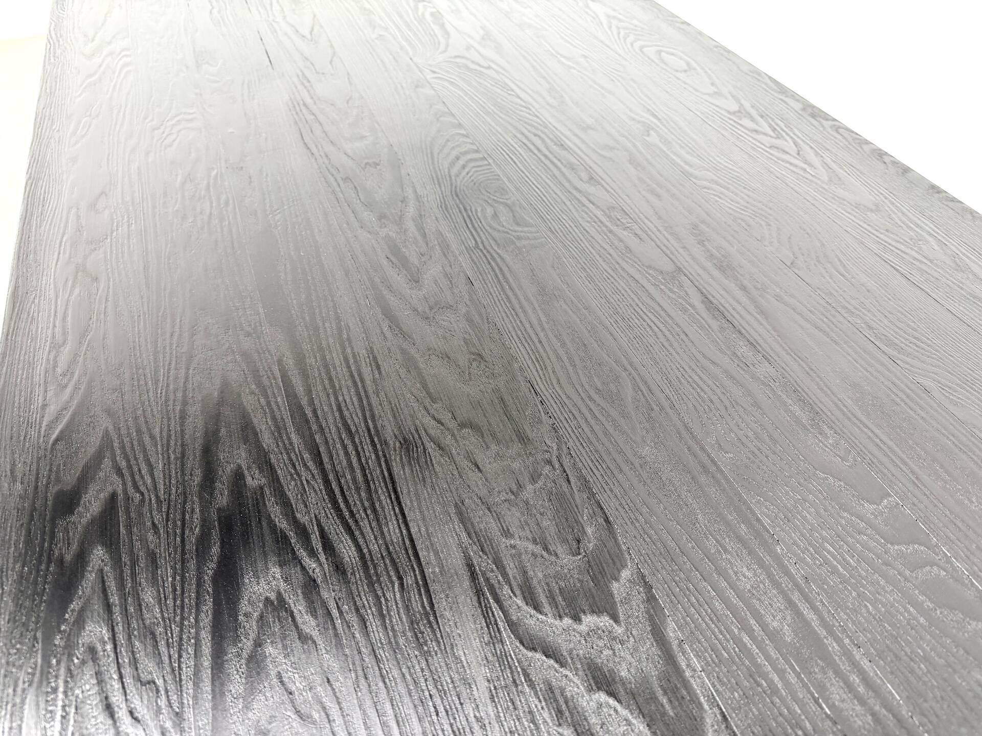 Large burnt wood table Shou Sugi Ban - 300 x 90 cm