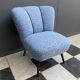 Blue wool cocktail chair 1960s