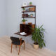 Kristiansen rosewood wall unit with secretaire and 3 shelves