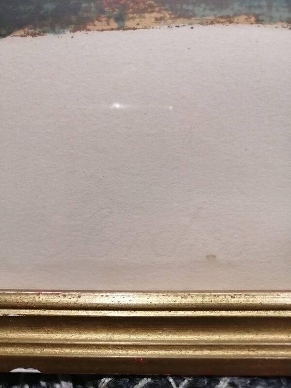 Lithographie signée Roland Oudot – La route de Saint-Rémy-de-Provence