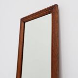 French art deco mirror with carved oak wooden frame, ca. 1930