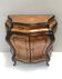 Ebonized Beech and Walnut-Root Cabinet with a Glass Top, Brianza, Italy