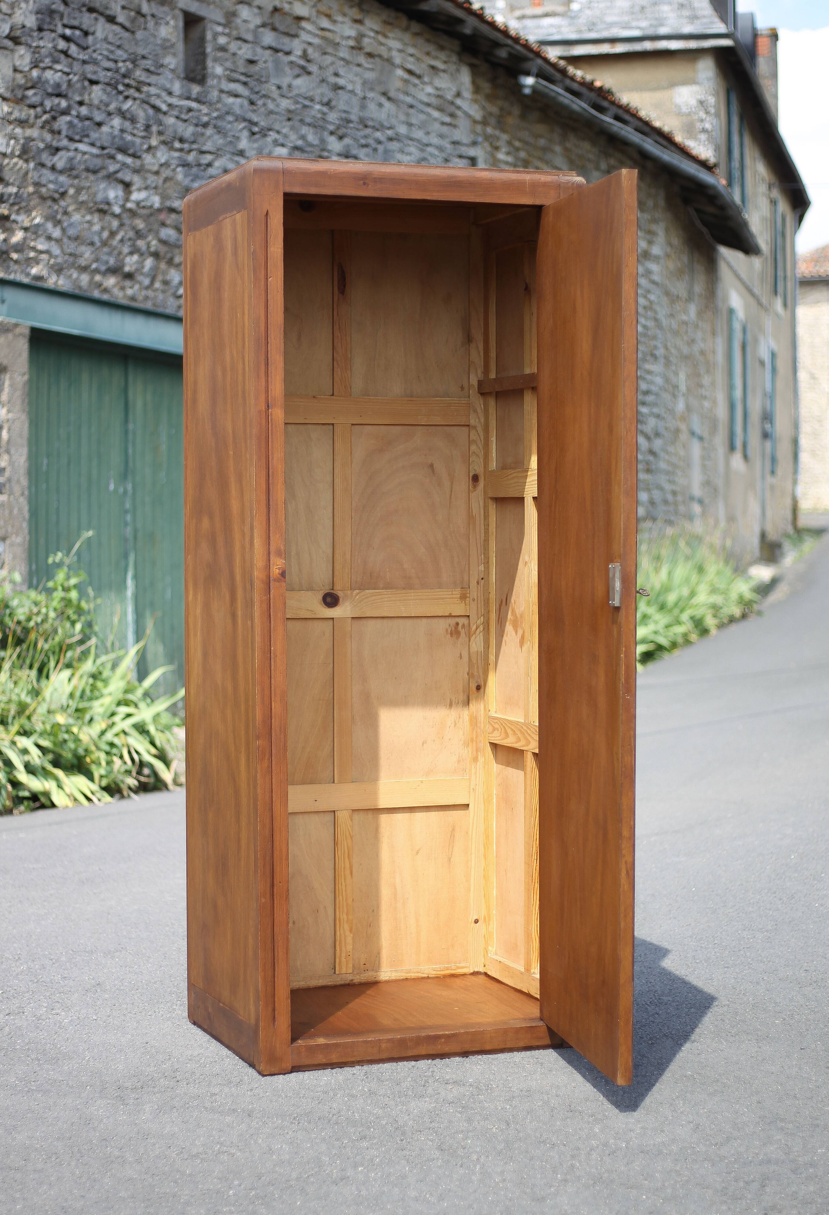 Art deco wooden cabinet, 1 door cabinet, storage unit