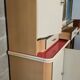 Modernist buffet in almond green & vermilion red 50