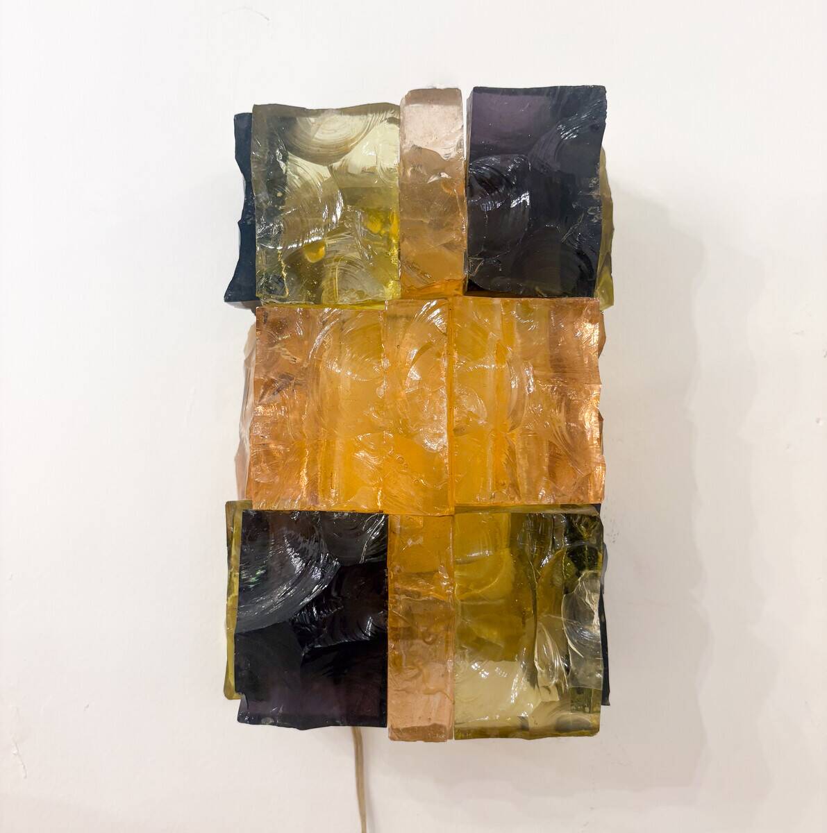 Pair of Patchwork Wall Lights, Jean Simon Labret, 1970s