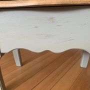 Table basse vintage en chêne, forme libre