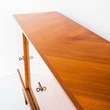 Vintage sideboard / Mid Century. Wood with marquetry finishes. France, 1960s.