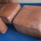 De Sede model DS44 patinated buffalo leather lounge chair and ottoman, 1970s
