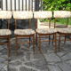 4 Italian Consorzio Sedie Friuli chairs 1960