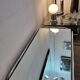 Mirror and chrome 70s glass coffee table