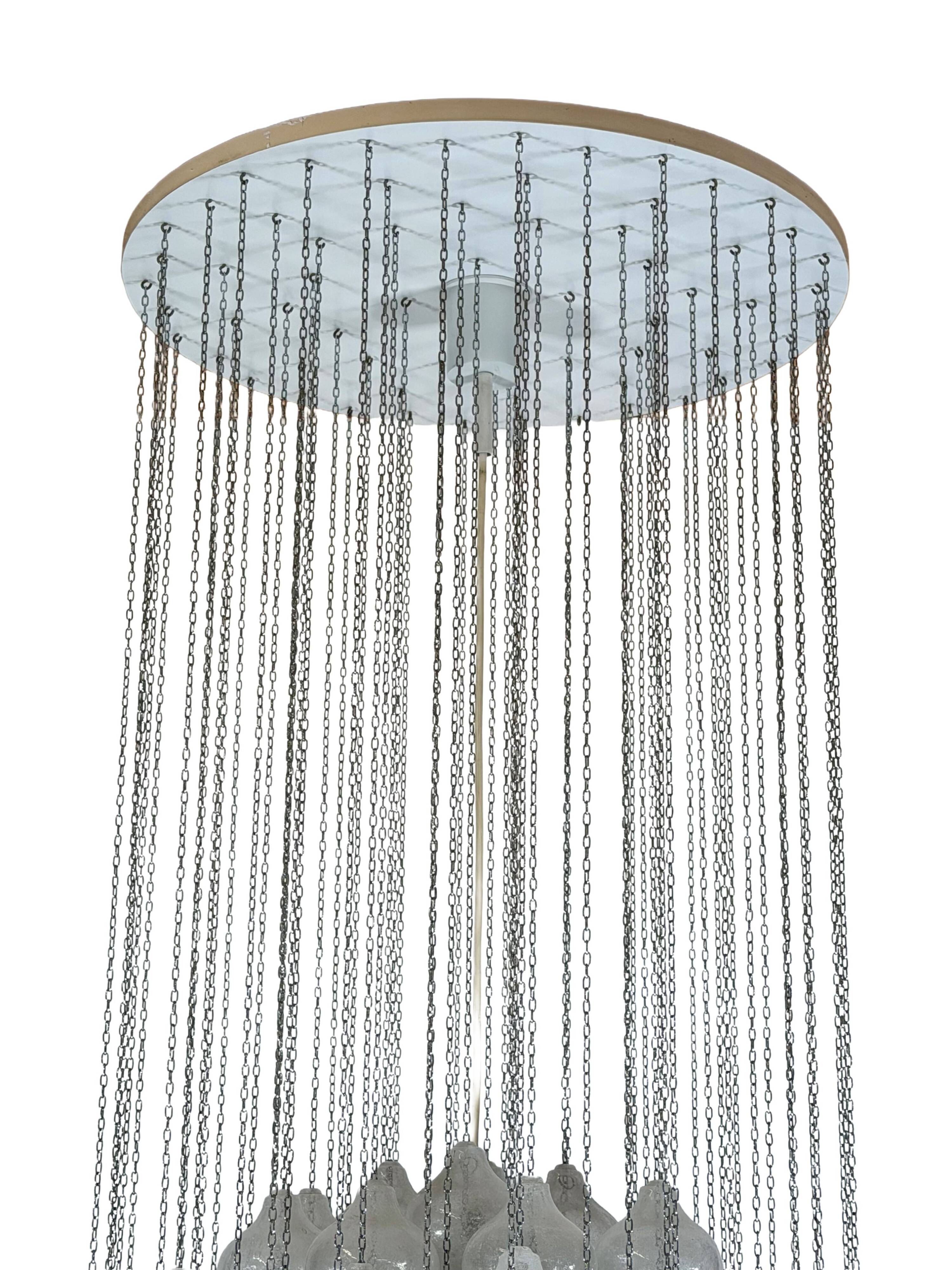 1960s 197070s Tulip Chandelier by J.T. Kalmar for Kalmar Austria