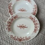 Assiettes creuses Terre de Fer Sarreguemines 1910