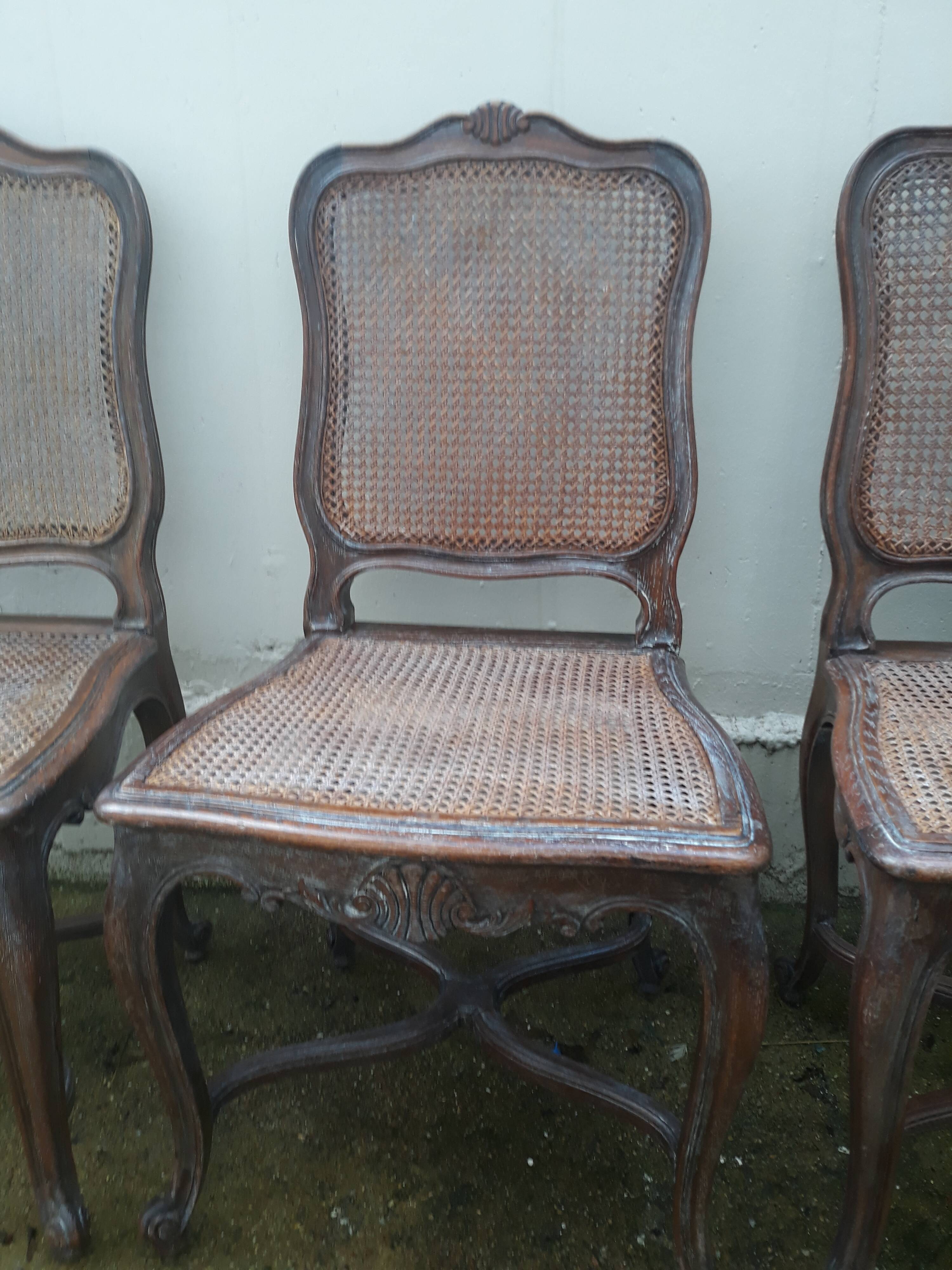 4 regency-style chairs