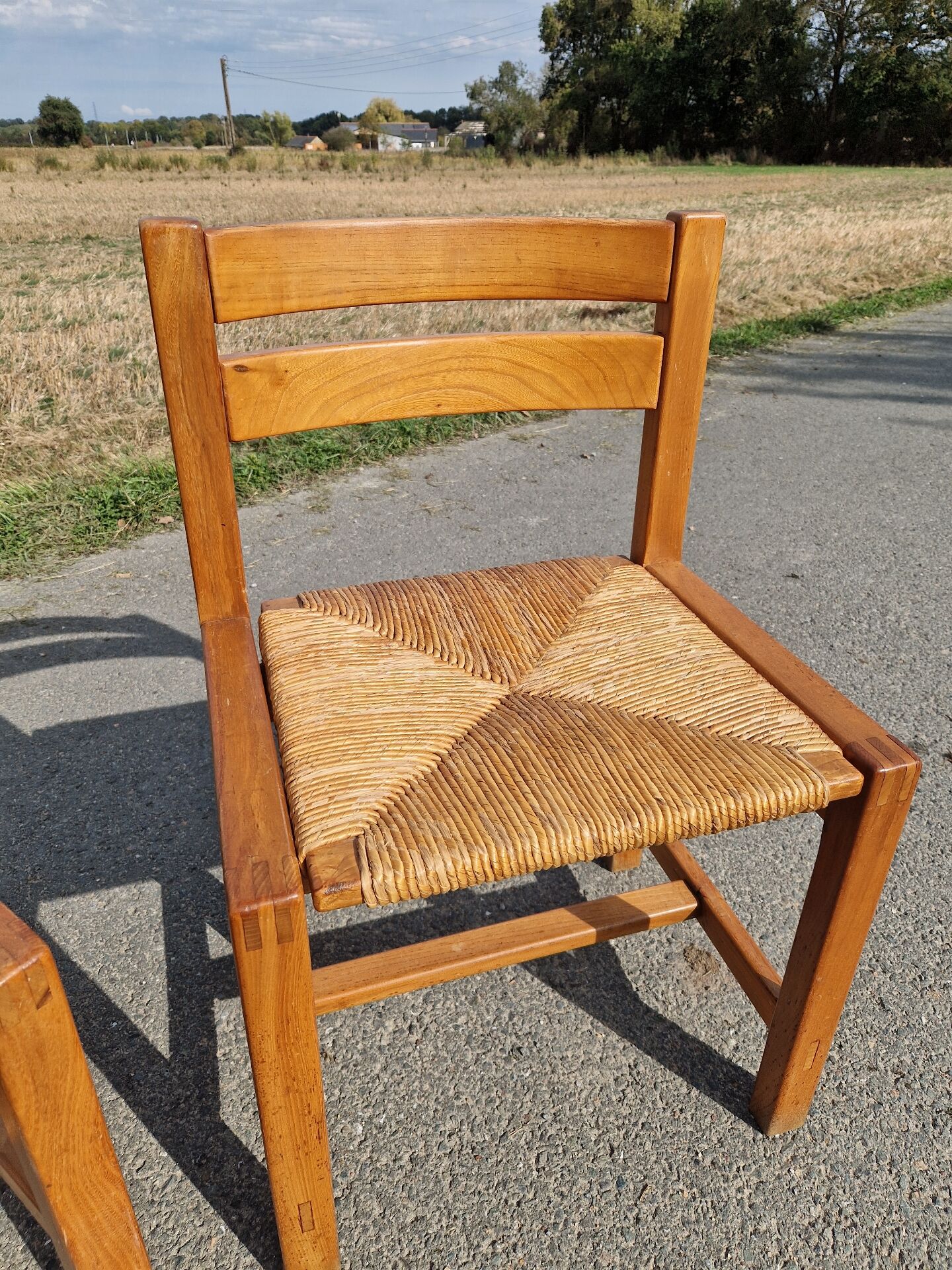 Set of 4 elm chairs from the Regain house.