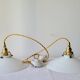 Duo de suspensions en opaline blanche