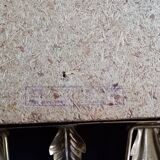 Large arched mirror with acanthus leaves and scrolls in gold metal from deknudt, 1960s