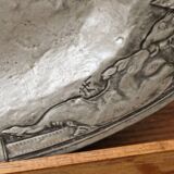 Art deco embossed pewter dish