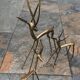 Trio d'antilopes en laiton