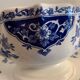 Saucière en faïence bleue et blanche Gien 1960
