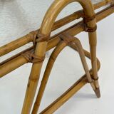 Table d’appoint en rotin vintage en bambou rotin