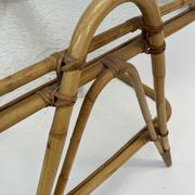 Vintage rattan table side table bamboo rattan 60's
