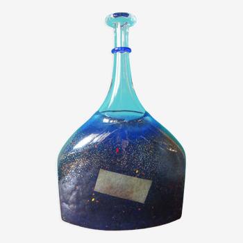 High vase in the shape of a blown glass bottle by Bertil Valien for Kosta Boda. Sweden 1980