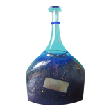 Vase en forme de flacon en verre soufflé de Bertil Valien pour Kosta Boda. Suède 1980