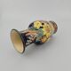 Large multicoloured ceramic vase with floral decoration signed NT.