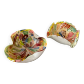 Pair of vintage Murano glass pocket trays