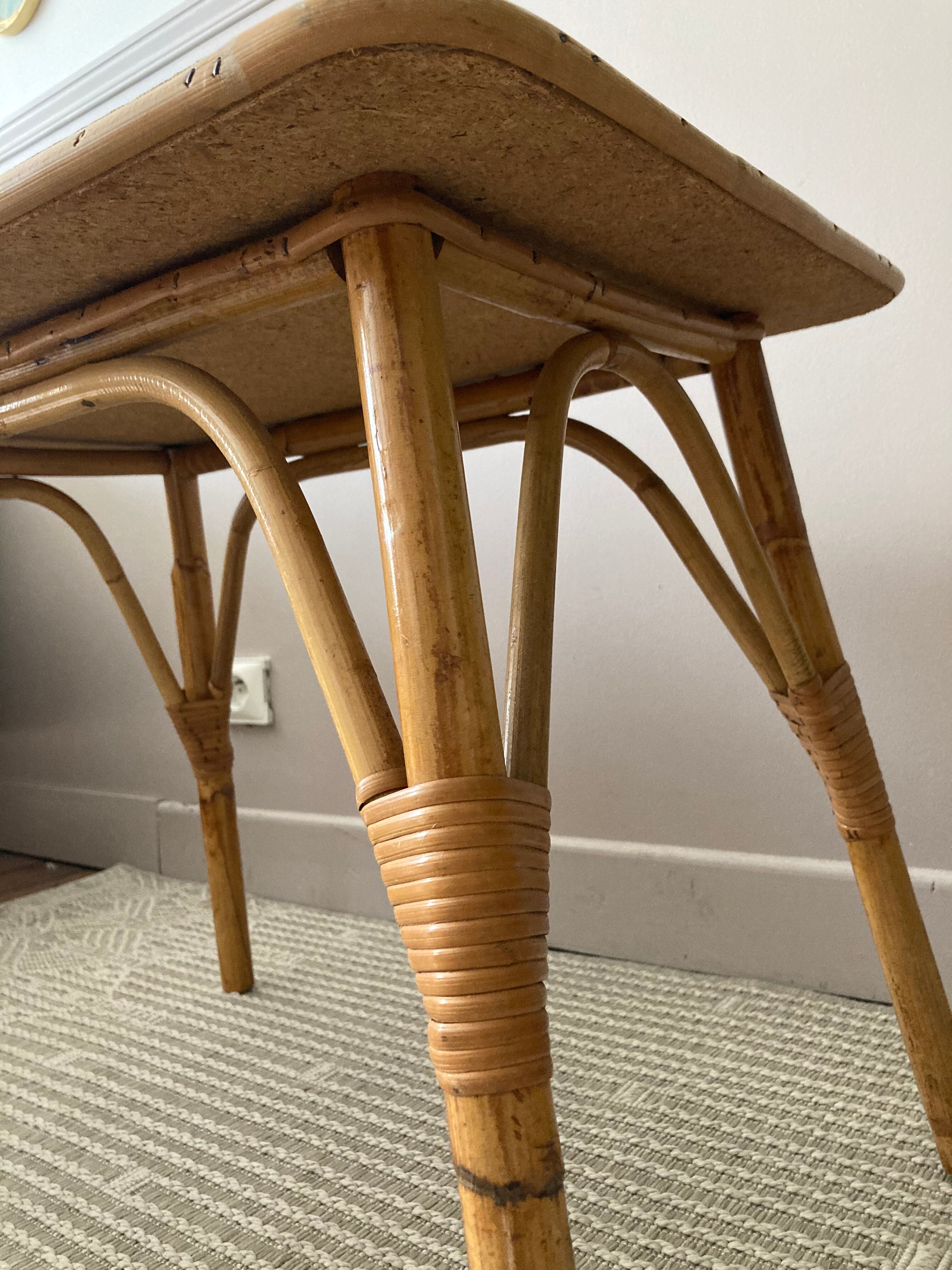 Vintage rattan coffee table