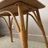 Vintage rattan coffee table