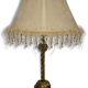Lampe dorée à pied doré aux trois éléphants