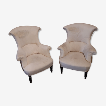 Napoleon lll armchairs pair