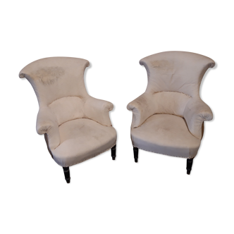 Napoleon lll armchairs pair