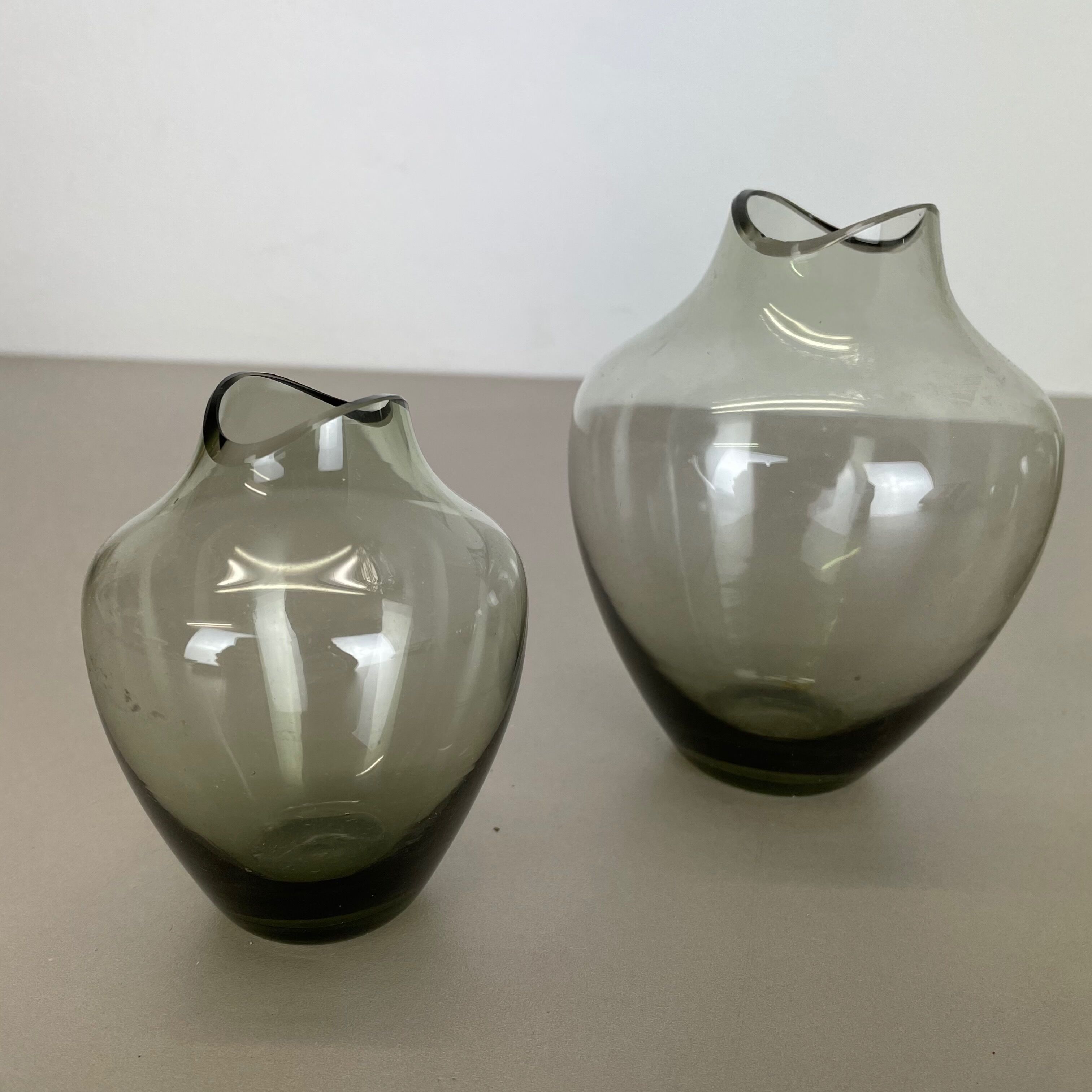 vintage 60s Set of 4 Turmalin Vases in Wilhelm Wagenfeld STYLE | Germany BAUHAUS