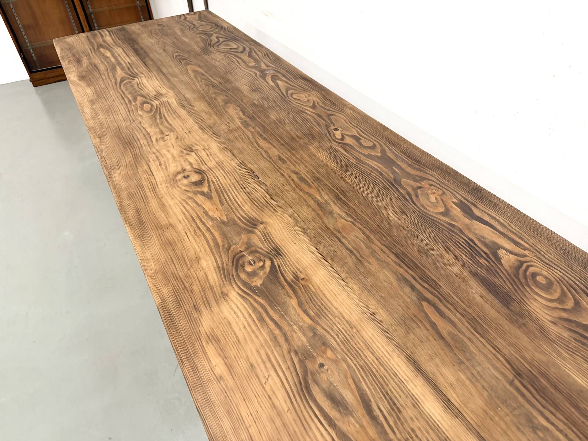 Large XXL Farm Table in Pine – Tapered Legs – L367 cm