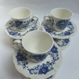 Sarreguemines Derby coffee cups