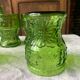 Green orangeade glasses, Italy, 1970s
