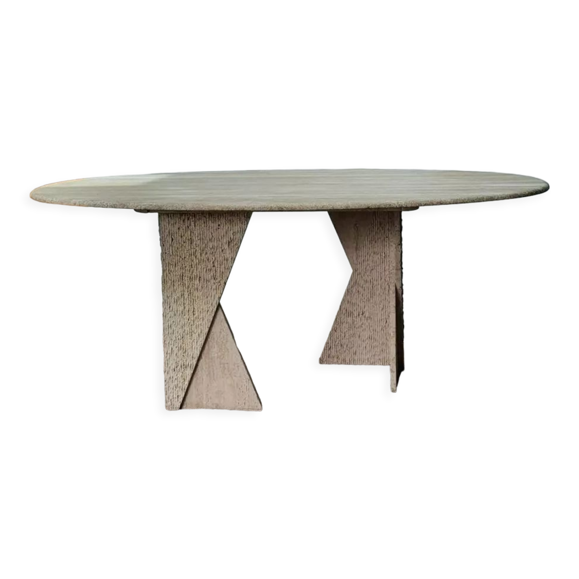 Travertine dining table