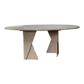 Travertine dining table