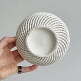 Antique twisted white porcelain basket